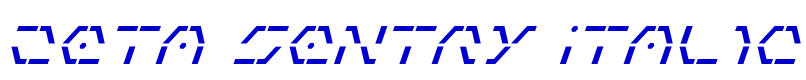 Zeta Sentry Italic 字体